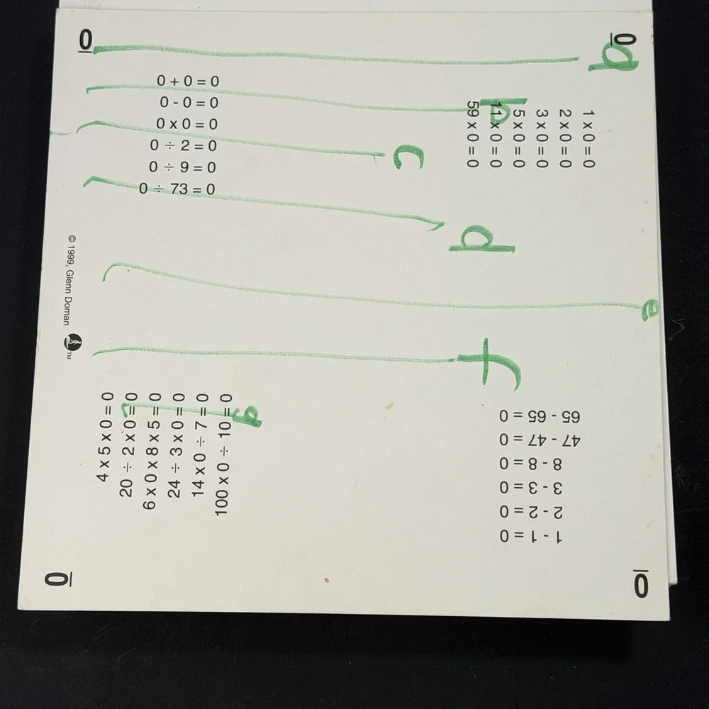 How To Teach Your Baby Math Glenn Doman 100 Dot Numeral Cards 1999 Used Complete